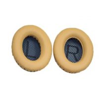 Náhradní kožené náušníky pro sluchátka Bose QuietComfort 2, 15, 25 a 35 - Khaki s černým vnitřkem