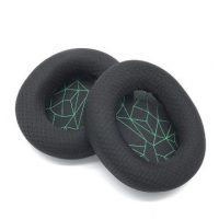 Náhradní náušníky pro sluchátka SteelSeries Arctis - Černé se zeleným vzorem, látkové