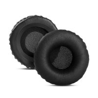 Náhradní náušníky pro sluchátka Logitech H609, 600, 390, 340, 330 - Černé, kožené