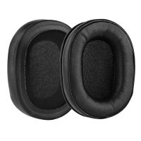 Náhradní náušníky pro sluchátka Plantronics Rig 800HS - Černé, kožené