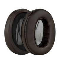 Náhradní náušníky pro sluchátka Sony MDR-1ABT, 1RBT, 1RNC - Hnědé, kožené