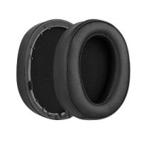 Náhradní náušníky pro sluchátka Sony MDR-100A, MDR-100AAP, MDR-H600A - Černé, kožené