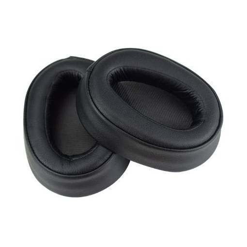 Foto - Náhradní náušníky pro sluchátka Sony MDR-100ABN, WH-H900N - Černé, kožené