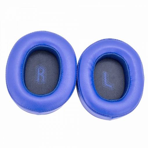 Foto - Náhradní náušníky pro sluchátka JBL E55BT - Modré, kožené